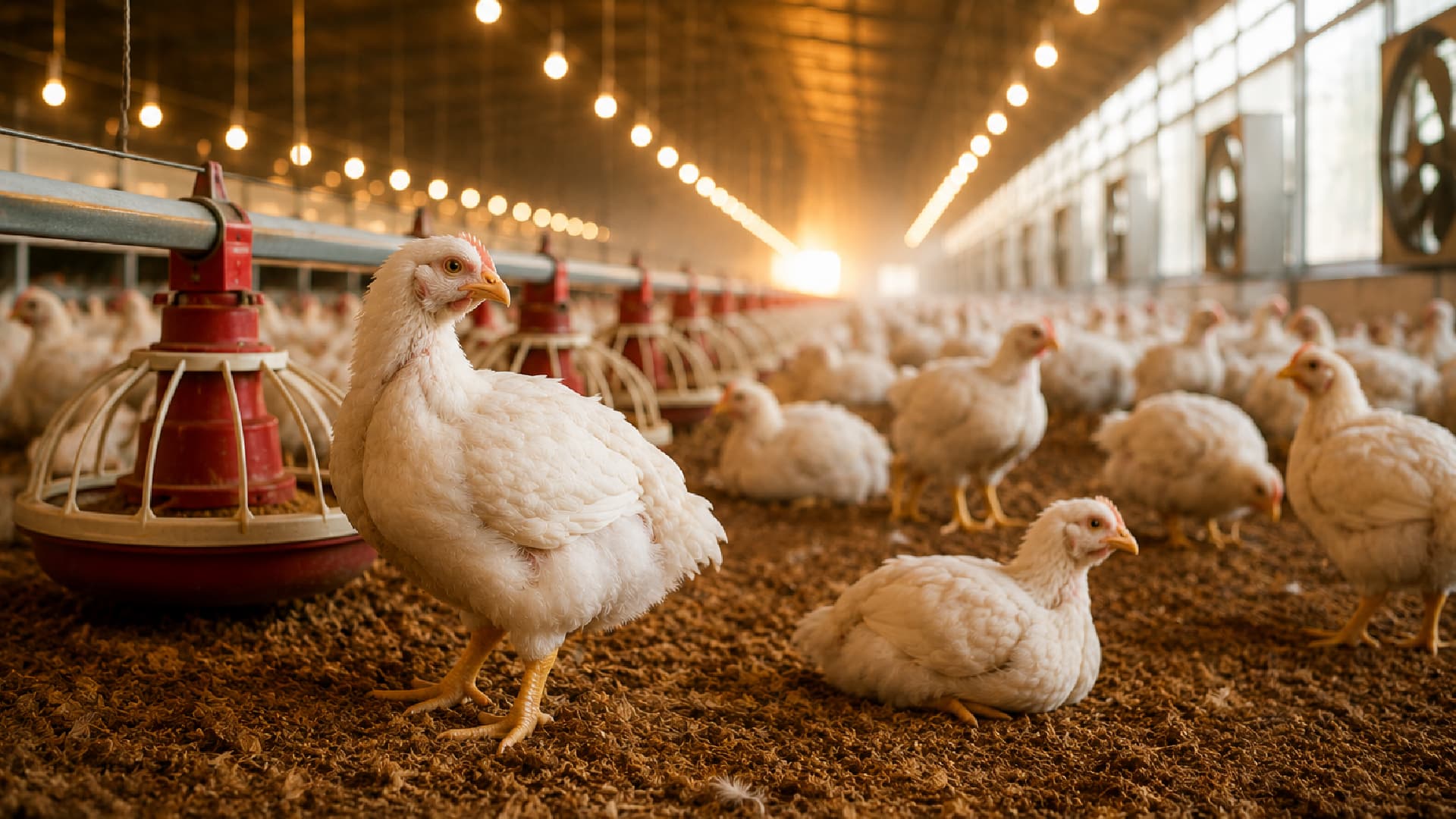 El pollo no crece más por comer más… sino por ver mejor